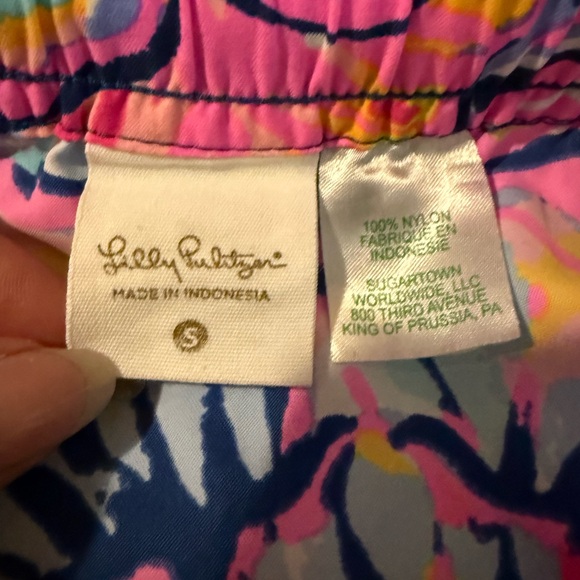 Lilly Pulitzer Women's Size Small Run Around Shorts Floral Pink Blue Beach 29522 - Picture 8 of 9